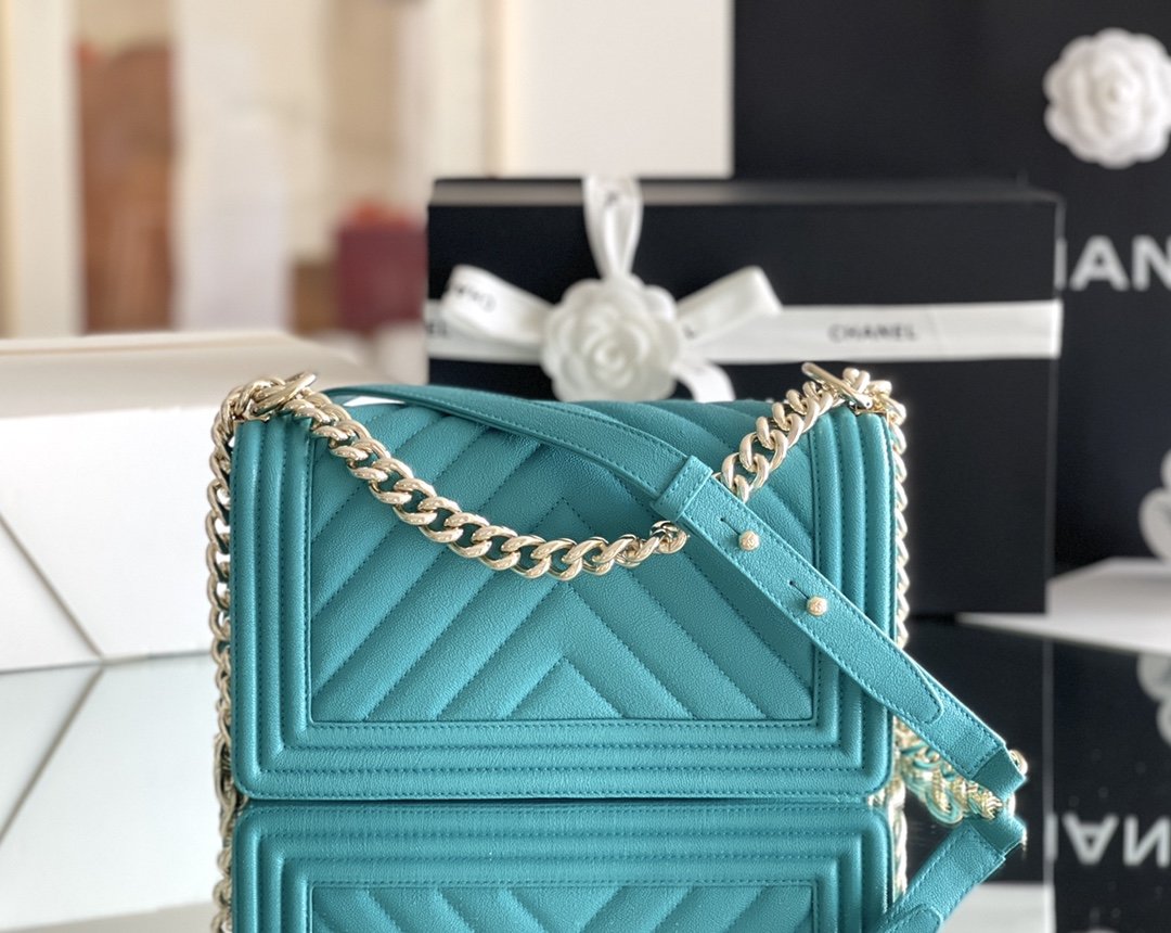 CHL - Medium Boy Handbag Blue For Women 9.8in/25LO A67086