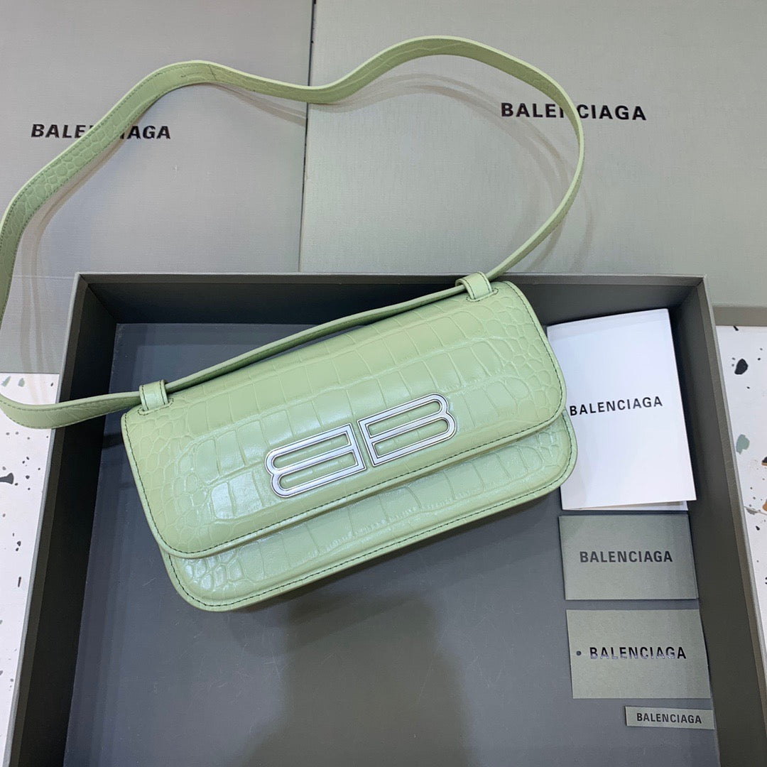 BLN-Ciaga Gossip Small Shoulder Bag Light Green, For Women,  Bags 9.1in/23LO
