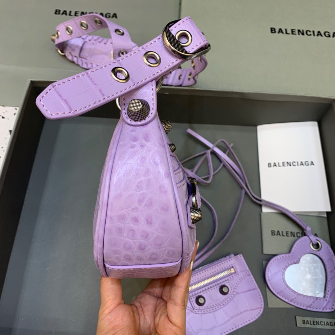 BLN-Ciaga Le Cagole XS Shoulder Bag In Light Purple, For Women,  Bags 10.2in/26LO 67130923EBY5306