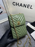 CHL -  Chevron Trendy CHL -  Phone Olive Bag For Women 18LO/7in