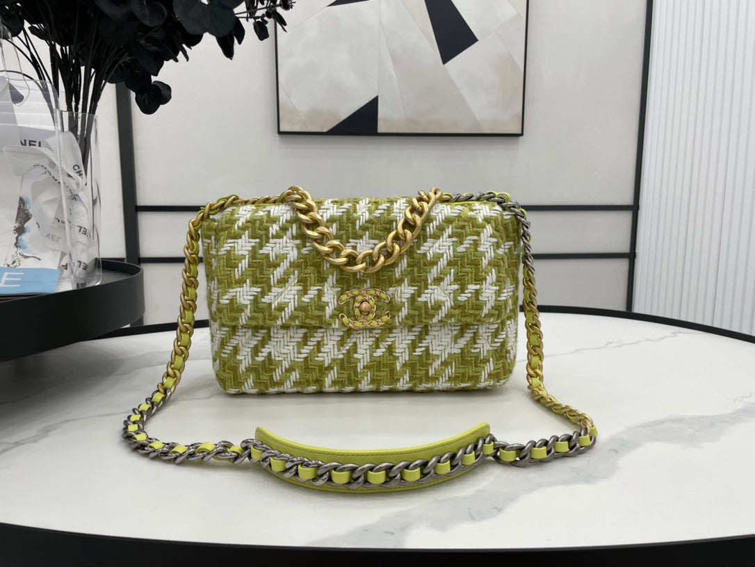 CHL -  19 Large Handbag Gold Hardware Green For Women Handbags, Shoulder Bags 11.8in/30LO