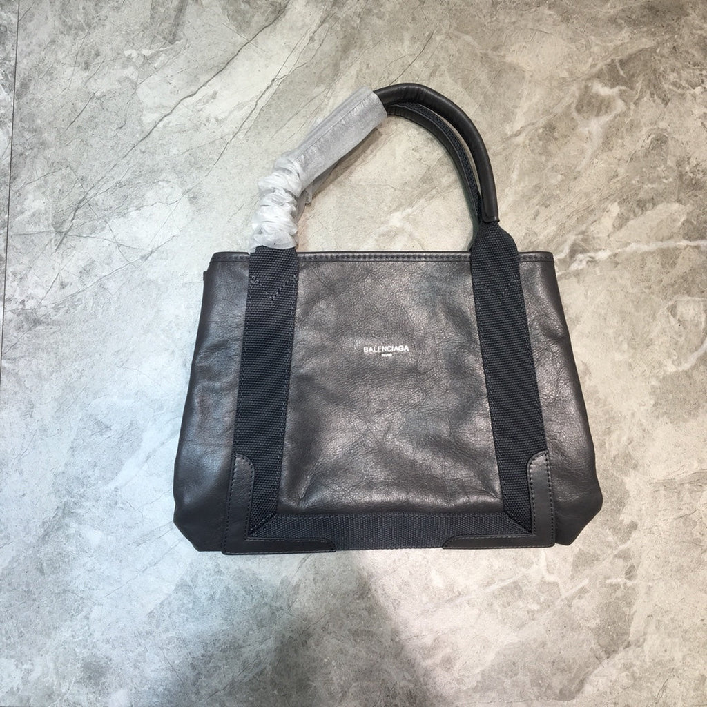 BLN-Ciaga Navy Small Cabas Tote Bag In Gray, For Women,  Bags 18.5in/47LO