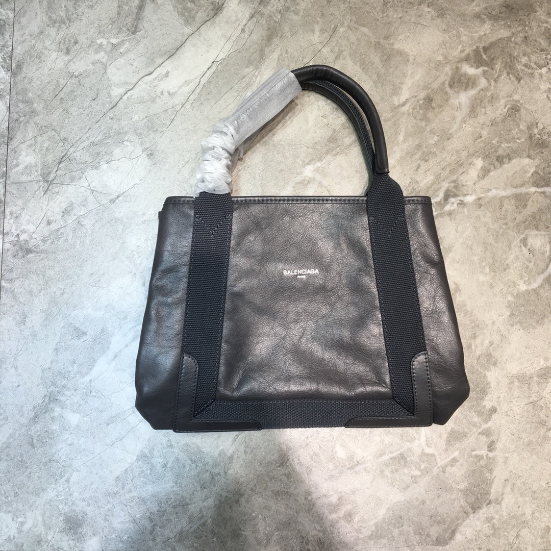 BLN-Ciaga Navy Small Cabas Tote Bag In Gray, For Women,  Bags 18.5in/47LO