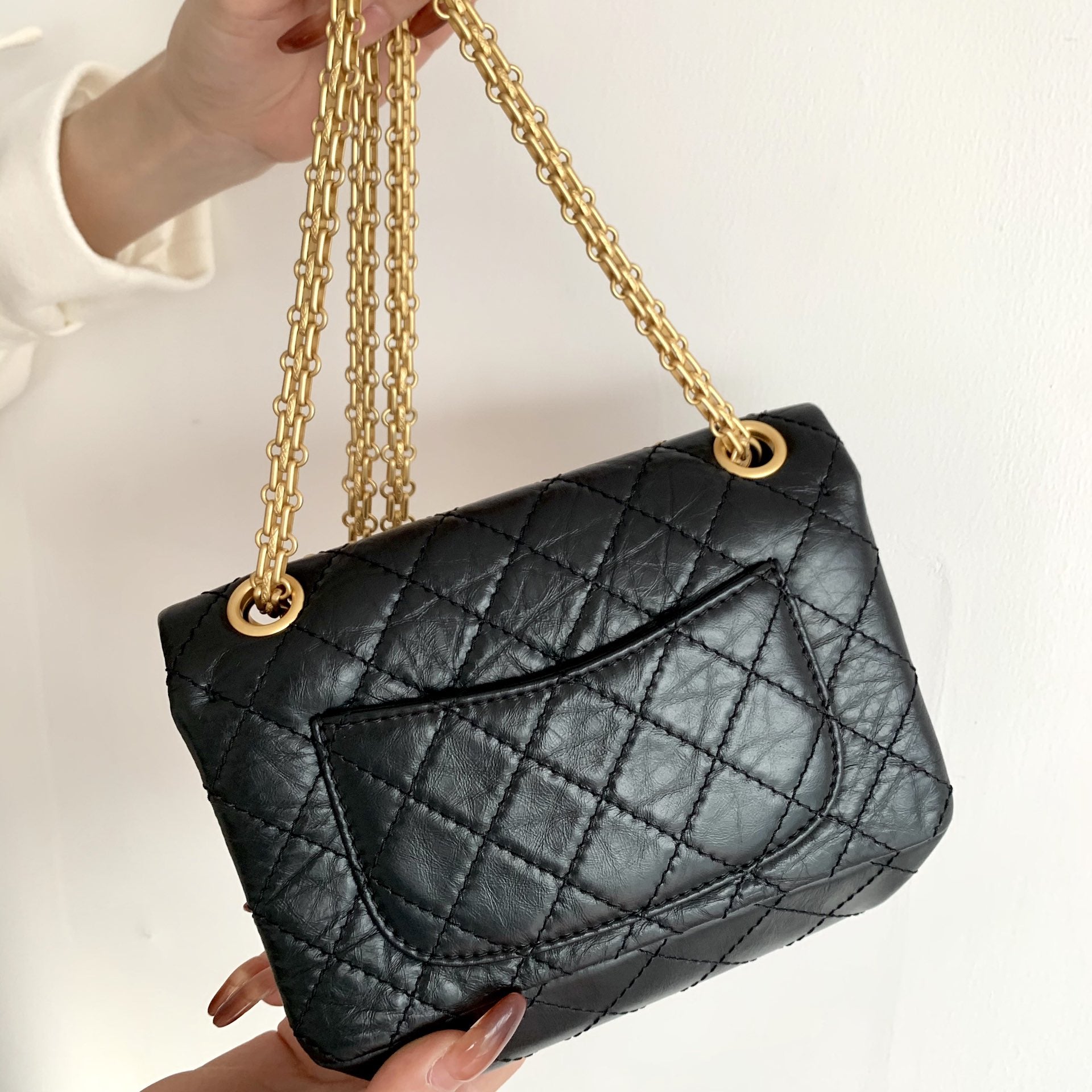 CHL - Mini 2.55 Handbag Black For Women Gold Toned Hardware 7.8in/20LO AS0874 Y04634 94305