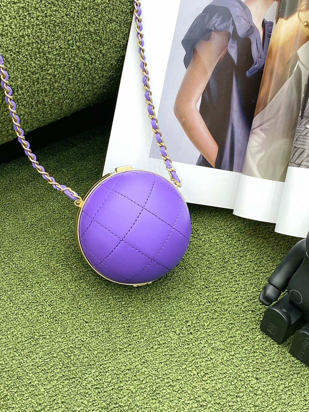 CHL -  Ball Bag Purple and Gold Chain Bag For Women 23.5LO/9.25in