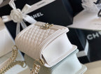 CHL - Medium Classic Flap Bag 25LO White For Women A67086