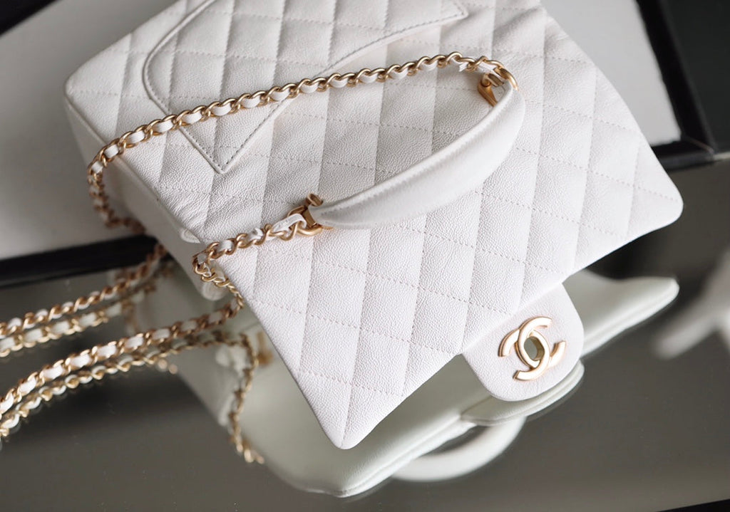 CHL - Mini Flapbag With Top Handle White For Women 7.8in/20LO