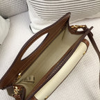 B-Berry - BB  Mini Two-tone Canvas And Pocket Bag Brown For Women, Bags 10.4in/26.5LO 80393611