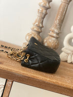 CHL - Small Hobo Bag Gold Hardware Black For Women Handbags, Shoulder Bags 7.5in/19LO