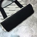 BLN-Ciaga Navy Small Cabas Tote Bag In White, For Women,  Bags 18.5in/47LO