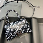 BLN-Ciaga Hourglass Small Handbag In Black And White, For Women,  Bags 9in/23LO
