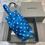BLN-Ciaga Le Cagole Medium Bucket Bag In Blue, For Women,  Bags 17.6in/45LO