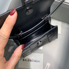 BLN-Ciaga Hourglass Mini Handbag In Black, For Women,  Bags 4.7in/12LO