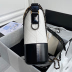 CHL - Gabrielle Hobo Handbag White/Black For Women Bags, Shoulder And Crossbody Bags 9.8in/25LO A93824 Y61477 C0200