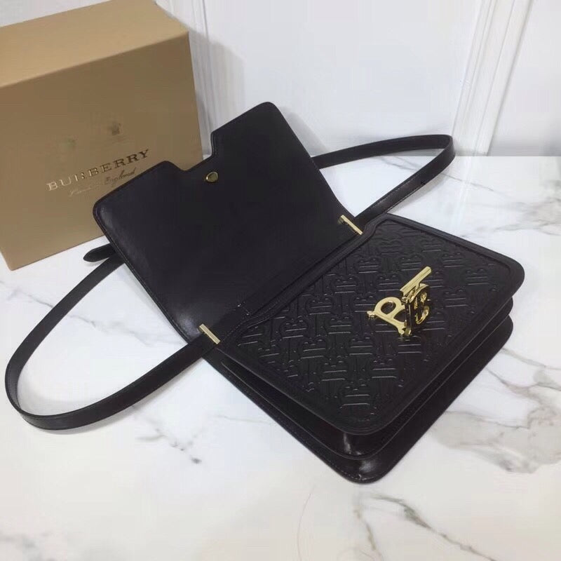 B-Berry - BB  Small TB Crossbody Bag Quilted Monogram Black For Women, Bags 8.3in/21LO