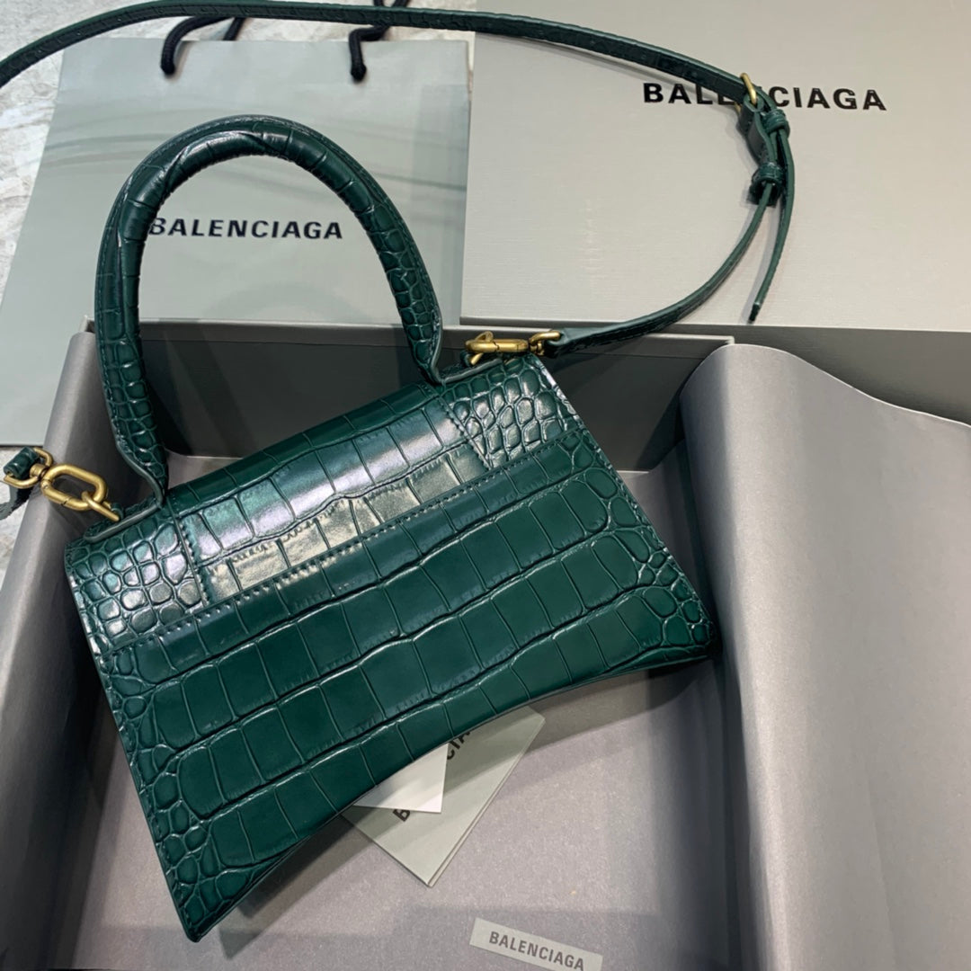 BLN-Ciaga Hourglass Small Handbag In Dark Green, For Women,  Bags 9in/23LO