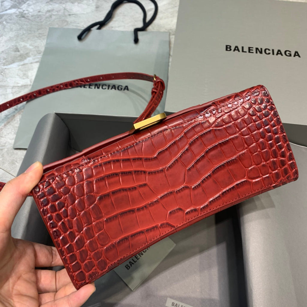 BLN-Ciaga Hourglass Small Handbag In Dark Red, For Women,  Bags 9in/23LO 5935461LRGM6211