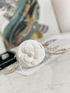 CHL -  Camellia Clutch With Chain White Bag For Women 11LO/4in
