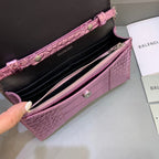 BLN-Ciaga Hourglass Wallet On Chain in Pink, For Women,  Bags 7.6in/19LO