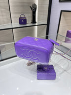CHL - Vanity With Chain SilLusso Official - Hardware Purple For Women Handbags, Shoulder Bags 6.7in/17LO