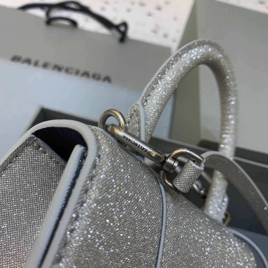 BLN-Ciaga Hourglass XS Handbag In Grey, For Women,  Bags 7.4in/19LO 5928332102G1501