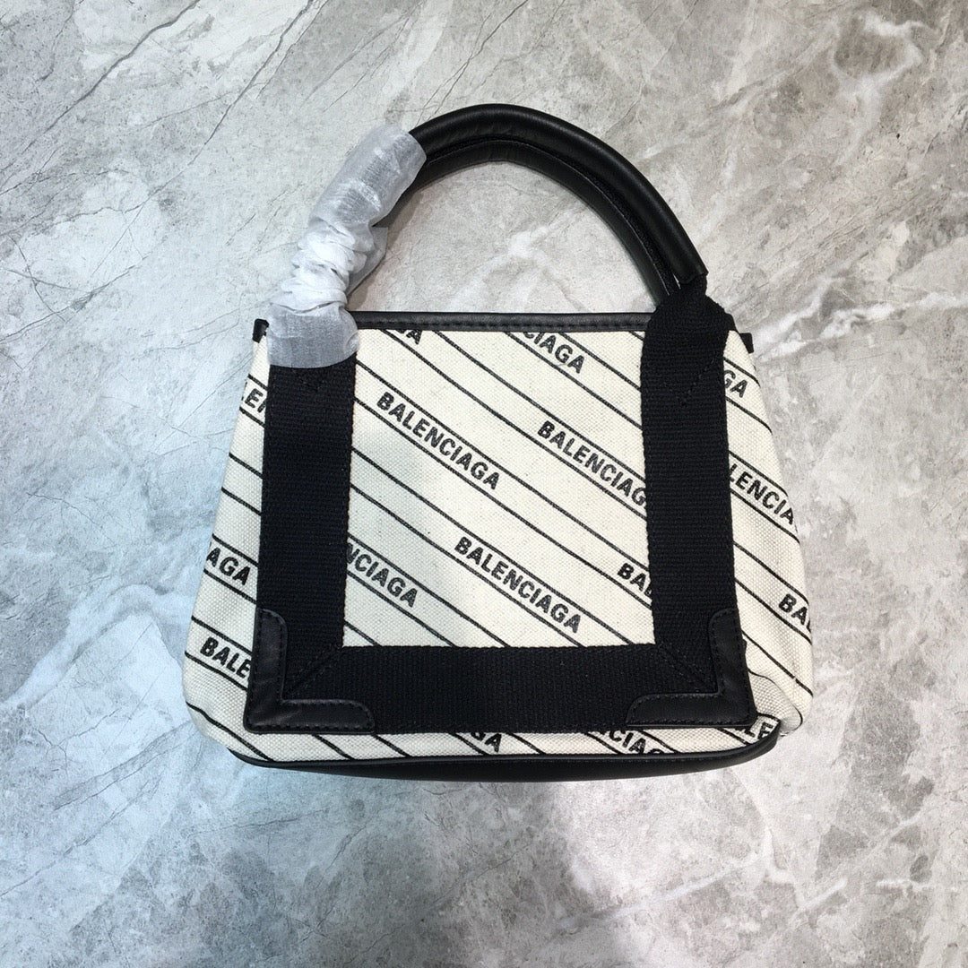BLN-Ciaga Navy XS Tote Bag In White, For Women,  Bags 12.6in/32LO
