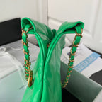 CHL -  22 Handbag Gold Hardware Shiny Green For Women Handbags, Shoulder Bags 16.5in/38LO AS3261