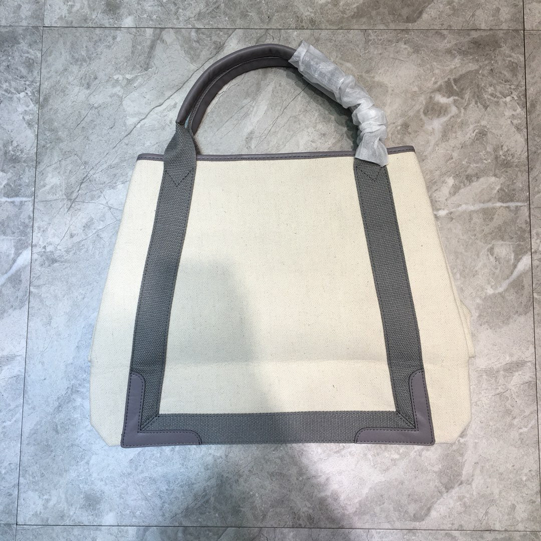BLN-Ciaga Navy Medium Cabas Tote Bag In Gray, For Women,  Bags 14.1in/36LO
