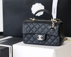 CHL -  Flap Bag Mini Doll Handle Bag 20LO Black