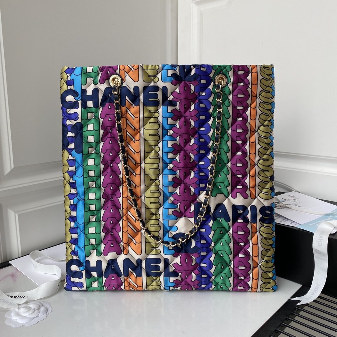 CHL - Large Shopping Bag Printed fabric Metal Multicolor Bag For Women 41LO/16in