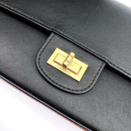 CHL - Maroon Medallion Nude Reissue 2.55 Classic 225 Flap Black Bag For Women 24LO/9.4in