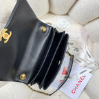 CHL - Large Flap Bag Gold Hardware Black For Women Handbags, Shoulder Bags 9.1in/23LO AS3367