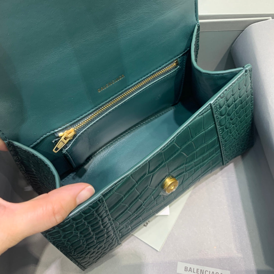 BLN-Ciaga Hourglass Small Handbag In Dark Green, For Women,  Bags 9in/23LO