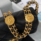 CHL - Mini Flap Bag With Top Handle Gold Hardware Black For Women Handbags, Shoulder Bags 7.9in/20LO AS2431