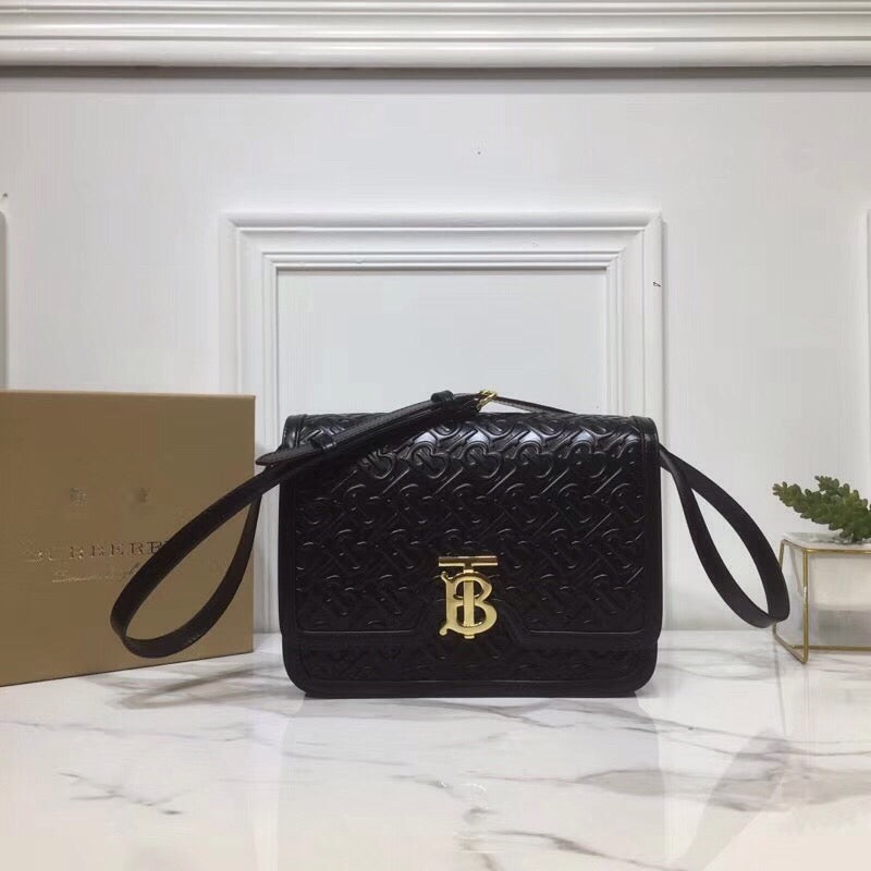 B-Berry - BB  Small TB Crossbody Bag Quilted Monogram Black For Women, Bags 8.3in/21LO