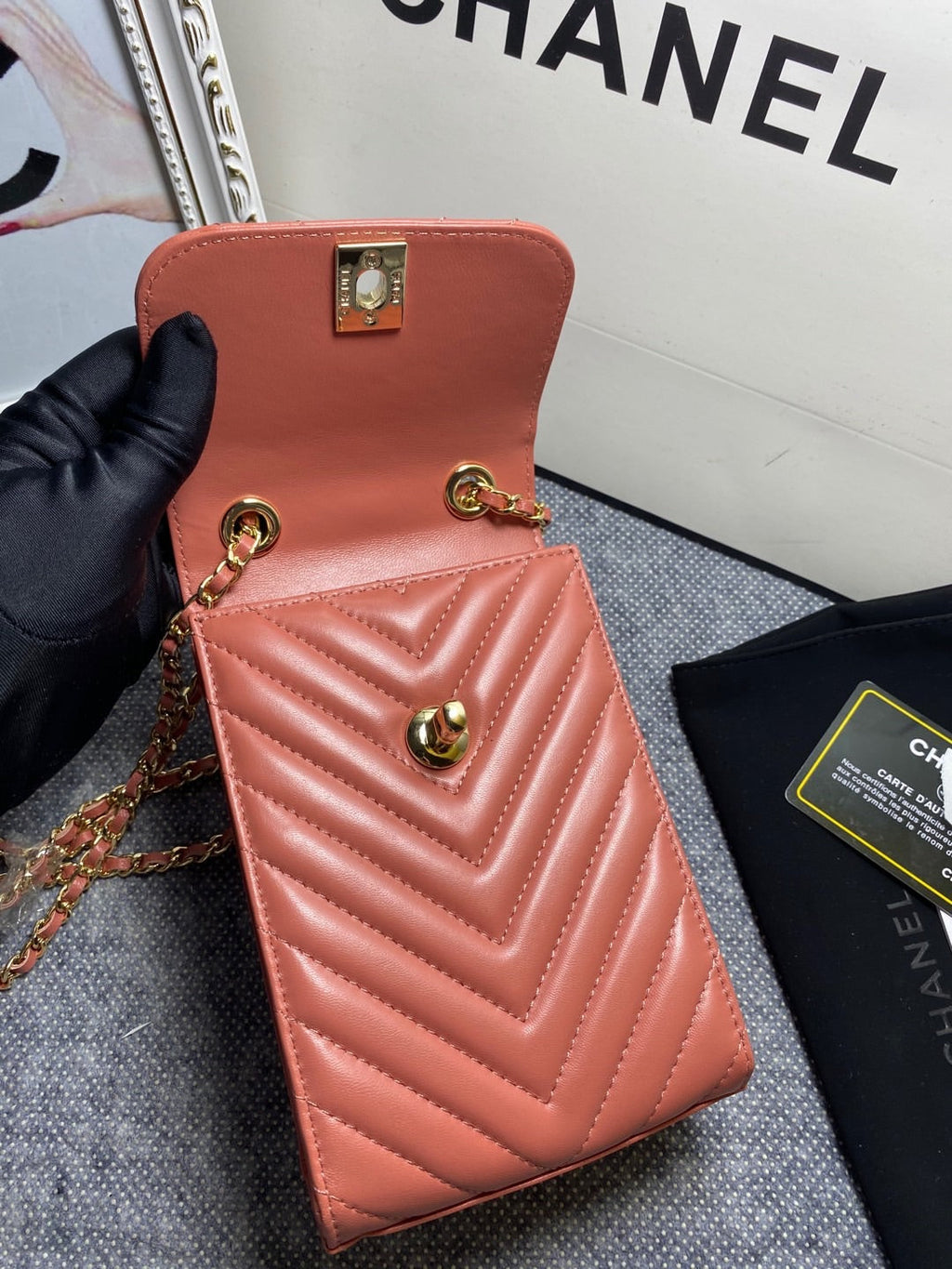 CHL -  Chevron Trendy CHL -  Phone Nude Bag For Women 18LO/7in