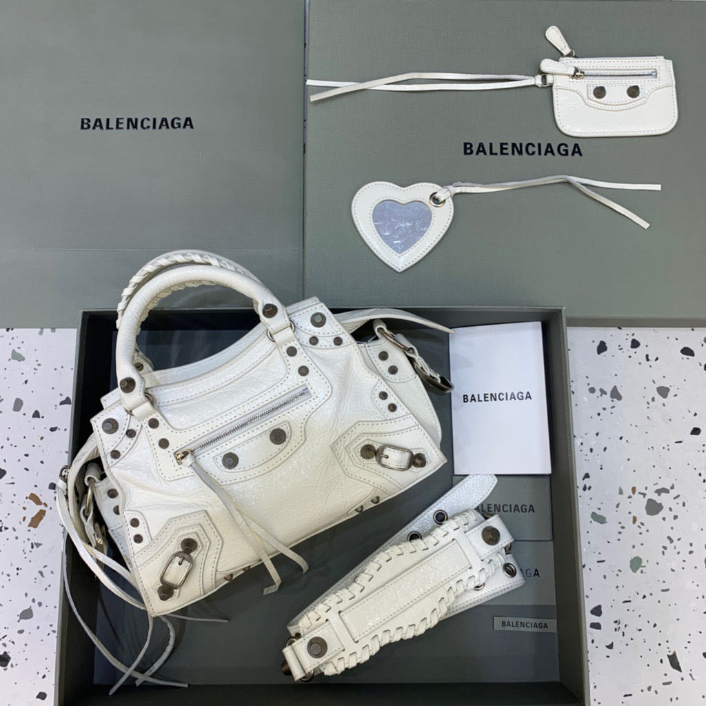 BLN-Ciaga Neo Cagole XS Handbag In White , For Women,  Bags 10.2in/26LO 700940210B09104