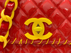 CHL - Vinyl Classic Red and Yellow Shoulder bag For Women 29LO/11.5in