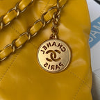 CHL -  22 Handbag Gold Hardware Shiny Yellow For Women Handbags, Shoulder Bags 16.5in/38LO AS3261