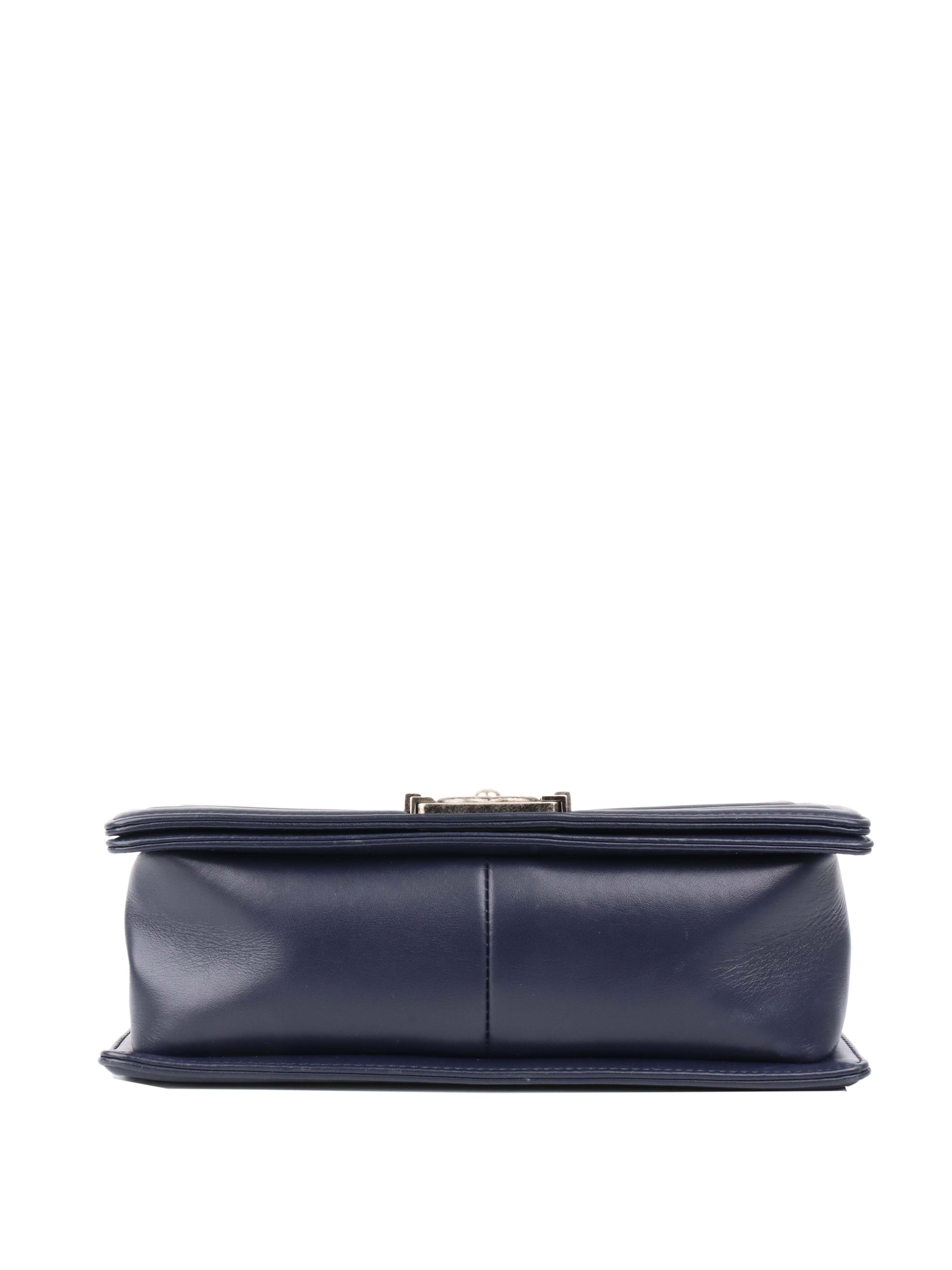 CHNL -  Medium Navy Boy Bag.