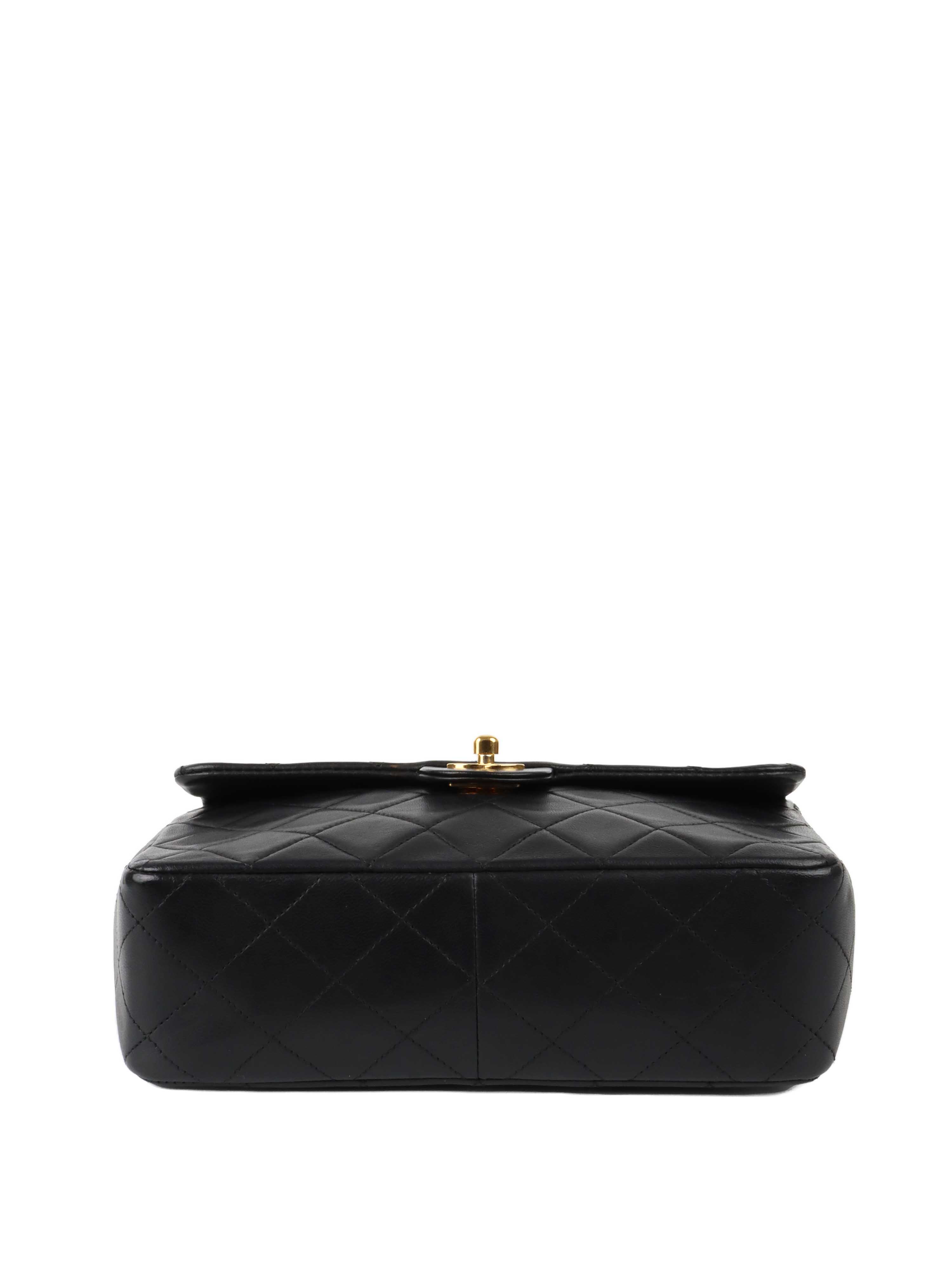CHNL -  Black  Flap Bag GHW.