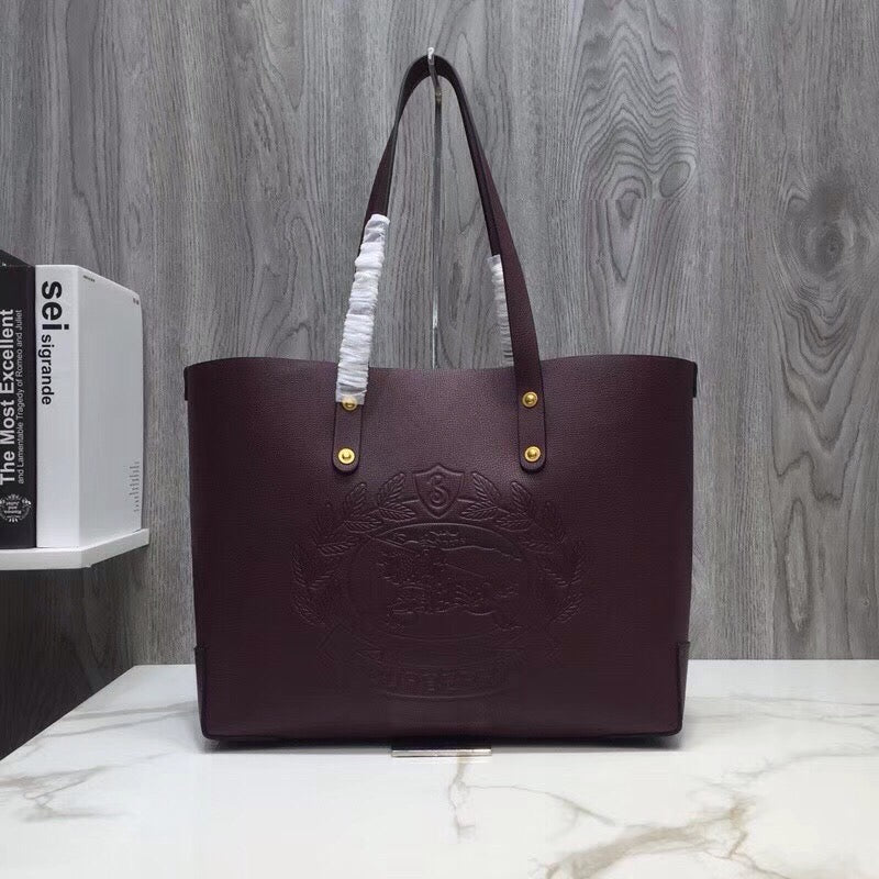 B-Berry - BB  Small Embossed Crest Tote Purple For Women, Bags 13.8in/35LO