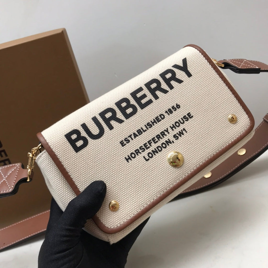 B-Berry - BB  Horseferry Print Cotton Canvas Small Crossbody Bag For Women, Bags 7.1in/18LO 80518441