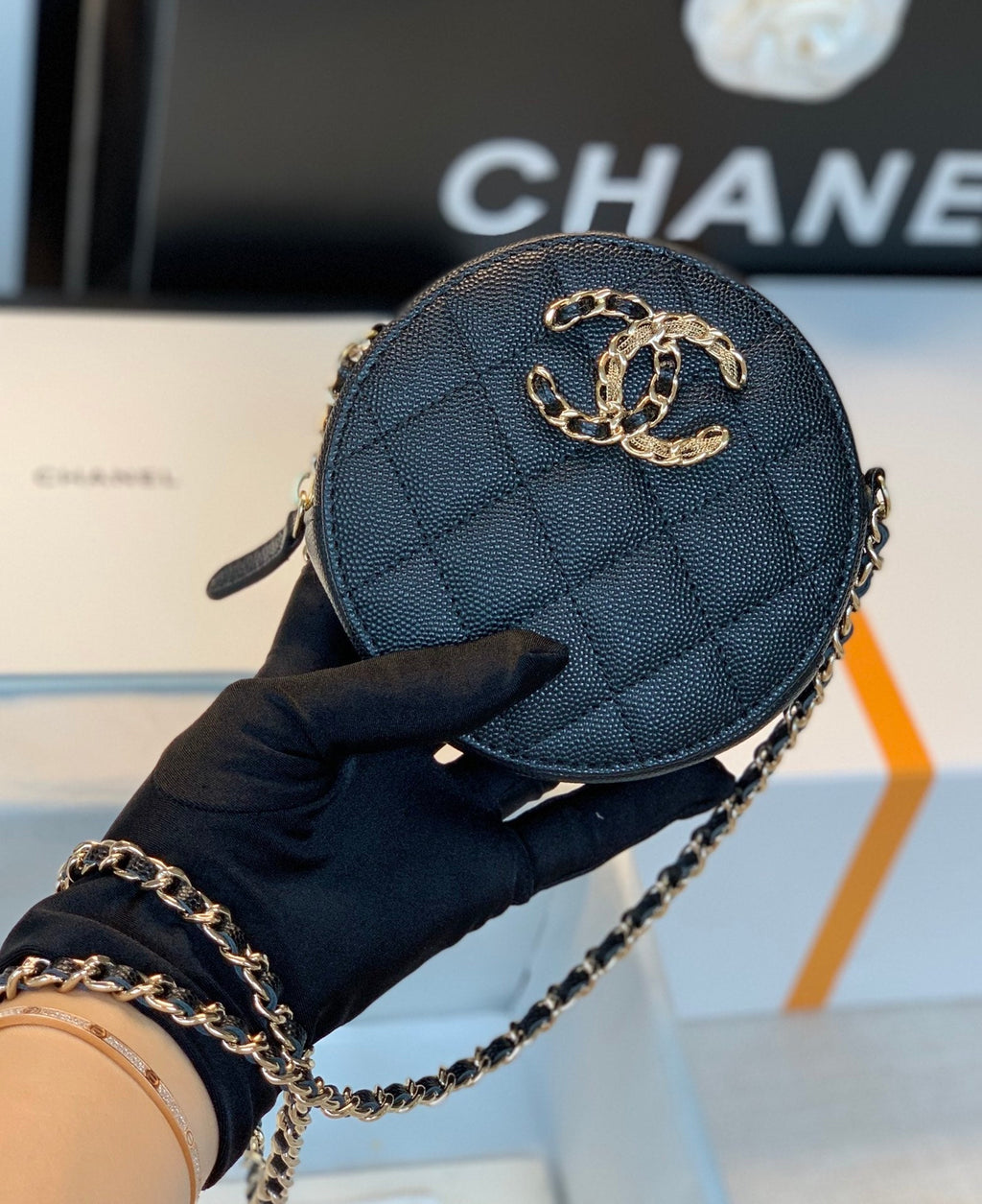 CHL - Round Bag Crossbody  Black For Women 4.7in/12LO