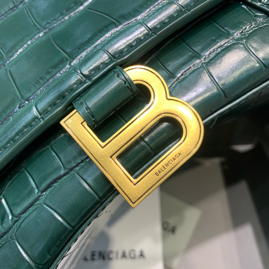 BLN-Ciaga Hourglass Small Handbag In Dark Green, For Women,  Bags 9in/23LO