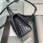 BLN-Ciaga Hourglass XS Handbag In Dark Grey, For Women,  Bags 7.4in/19LO 5935461LR6Y1309