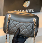 CHL -  Camera Cubic Diamonds Black Bag For Women 12.5LO/4.9in