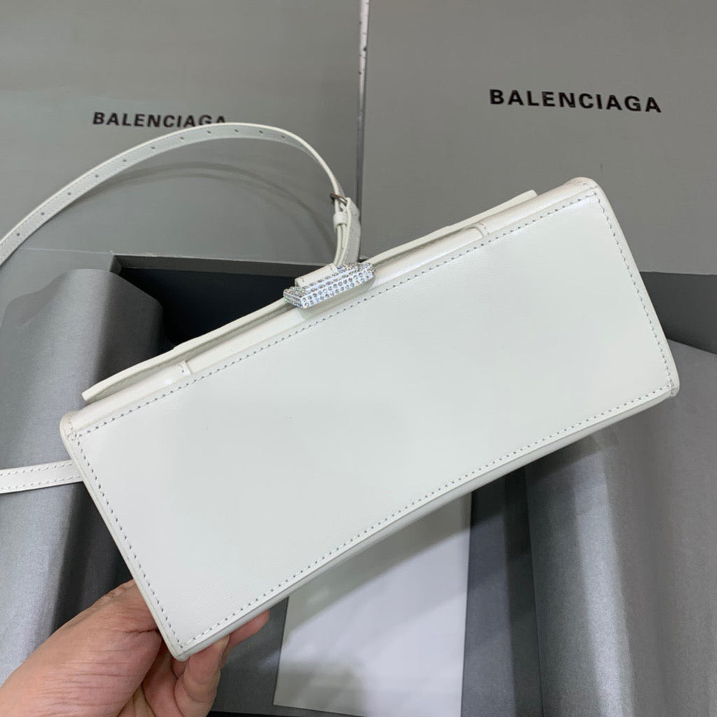 BLN-Ciaga Hourglass Small Handbag In White, For Women,  Bags 9in/23LO 5928331QJ4Y9028