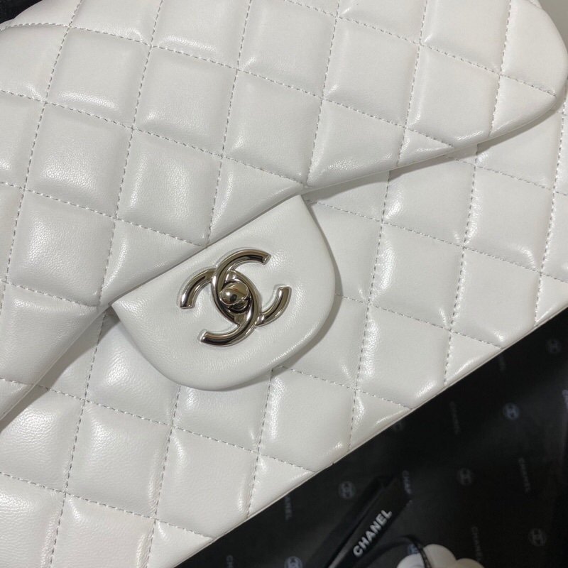 CHL - Large Classic Handbag SilLusso Official - Hardware White For Women Handbags, Shoulder Bags 11.8in/30LO