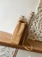 CHL -  Beige Medium Quilted Caviar Tote Bag For Women 28LO/11in